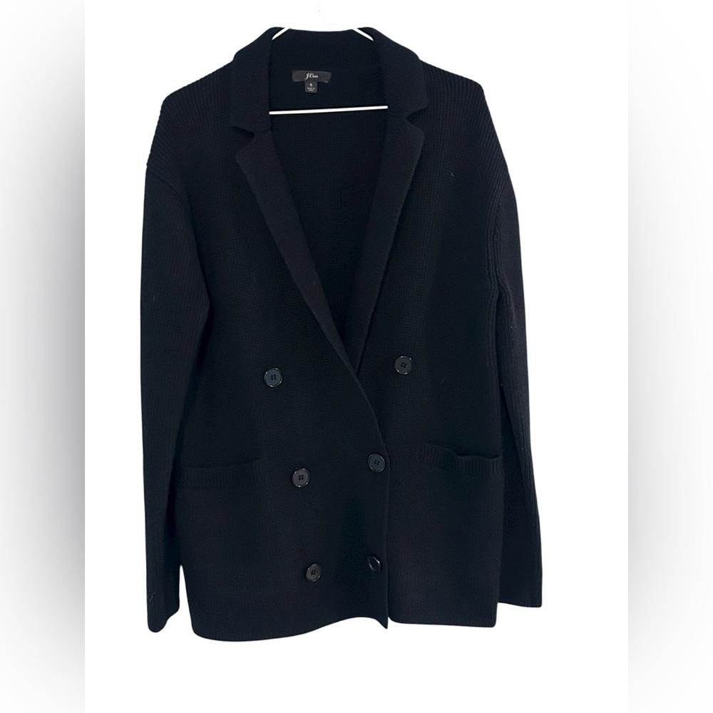 J. Crew Double Breasted Oversized Merino Wool Blend Sweater Blazer Size Small